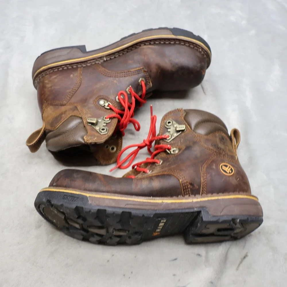 Hawx Mens 9.5D Brown Work Boots Composite Toe Cordura Waterproof BHXCORPW105